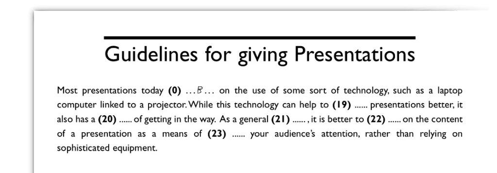 Example from a B2 Vantage (BEC Vantage) Cambridge English Reading Exam